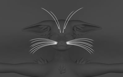 ⚞ Face Whiskers ⚟ (VRChat Avatar Accessory)