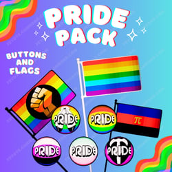 🏳️‍🌈 Pride Flag & Button Pack (VRChat Avatar Accessory)