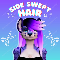 ✂️ Side Swept Long Hair (VRChat Avatar Accessory)