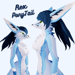 Rexouium Ponytail (VRChat Avatar Accessory)