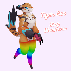 Tiger Bee Leg Warmers (VRChat Avatar Accessory)
