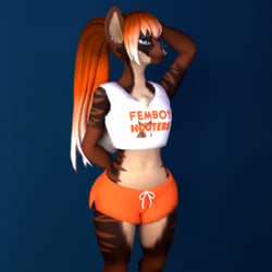 Hyenid Femboy Hooters Outfit (VRChat Avatar Accessory)