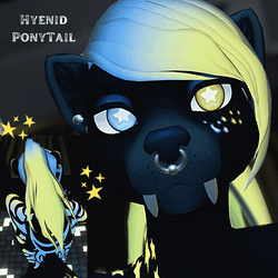 ✂️ Hyenid Ponytail Hair V1 ✂️  (VRChat Avatar Accessory)