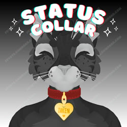 🐶 Puppy/Kitten Status Collar (7 Variations) (VRChat Avatar Accessory)