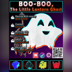 Boo-Boo, The Little Lantern Ghost | VRChat Avatar Pet