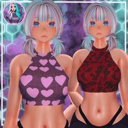 TANK TOP 4O + TEXTURES RIGGED ANIME SLIMFIT EGIRL ZINFIT
