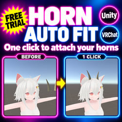 Horn Auto Fit — Attach horns to the top of your avatar's head in one click [VRChat / Unity]