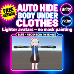 Auto Hide Body Under Clothes — Remove the hidden body polygons under your avatar's clothes [VRChat / Unity / AAO]
