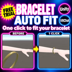 Bracelet Auto Fit — Fit a bracelet or bangle to your avatar's wrist in one click [VRChat / Unity] (Free trial available)