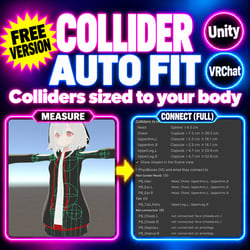 Collider Auto Fit — PhysBone colliders sized to your avatar's body, connected to hair, skirt and tail in one click [VRChat / Unity] (Free version available)