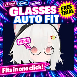 Glasses Auto Fit — Fit glasses to your avatar's face in one click [VRChat / Unity] (Free trial available)