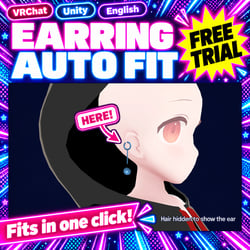 Earring Auto Fit — Attach earrings to your avatar's ears in one click [VRChat / Unity] (Free trial available)