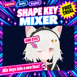 Shape Key Mixer — Mix shape keys into a new one, or split a blink into winks [VRChat / Unity] (Free trial available)