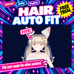 Hair Auto Fit — Fit hair made for other avatars to your avatar's head in one click [VRChat / Unity] (Free trial available)