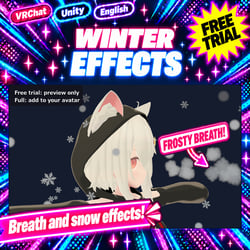 Winter Effects — Frosty breath and falling snow for your avatar [VRChat / Unity / Modular Avatar] (Free trial available)