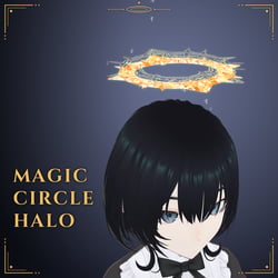 Magic Circle A Halo - Swaying, Grabbable Head Accessory with Ancient Glyph Particles | Modular Avatar, PhysBone, 5 Colours