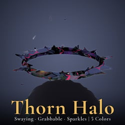 Thorn Halo - Swaying, Grabbable Head Accessory with Sparkles | Modular Avatar, PhysBone, 5 Colours