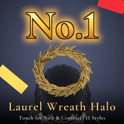 Laurel Wreath Halo | Touch for No.1 & Confetti | 11 Styles | VRChat · Modular Avatar