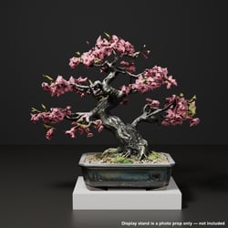 Japanese Bonsai - Cherry Blossom Tree with Layered Double Blooms (Hanagumo) | VRChat World Prop