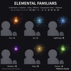 Elemental Familiars – 6 elements (Fire/Ice/Lightning/Shadow/Holy/Poison) | Tidebone Studio