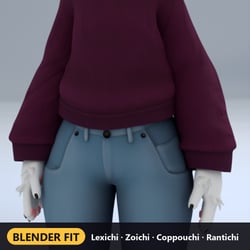 Nanachi Jeans + Sweatshirt Casual Outfit (VRChat)