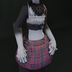 VRChat Nanachi Highland Set (Unisex Option Kilt + Corset + Blouse)