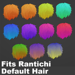 VRChat Gradient Rantichi Hair Textures - Nanachi Avatar Asset