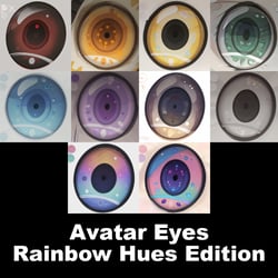 VRChat Avatar Eyes: Rainbow Hues Edition