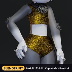 VRChat Nanachi Rave Crop Top & Shorts for Avatars