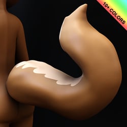 Lanky Furry Tail for VRChat Avatars