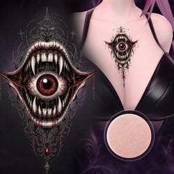 Mouth tattoo with an added eyeball