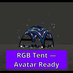 RGB Camp Tent — VRChat World Prop - LED Pulse, Chroma & AudioLink (VRCFury)