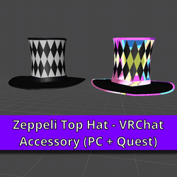 Zeppeli Tophat — VRChat Drop-On Accessory (PC + Quest)