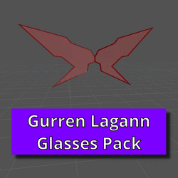 Gurren Lagann Glasses β VRChat Avatar Accessory Pack