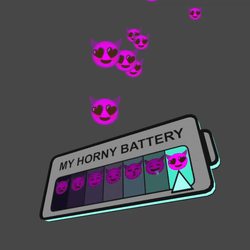 Horny Social Battery Pin – VRChat Mood Indicato - 7 Levels (VRCFury)