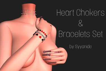 Heart Choker & Bracelet Set