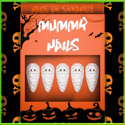 Halloween Mummy Nails