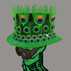 Peacock Top Hat