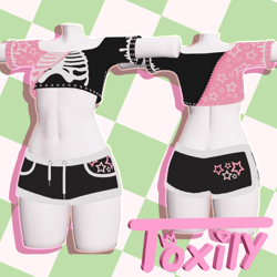 Emo Bones Pyjama Set - VRChat Outfit