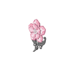 [3D Prop] Crystal Rose Brooch