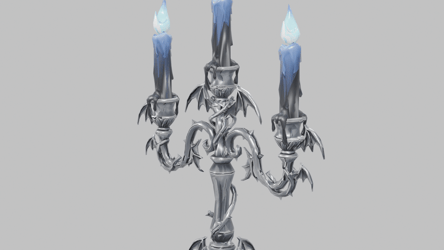 [VRChat Prop] Cursed Blue Flame Candelabra / 呪われし青い炎の燭台