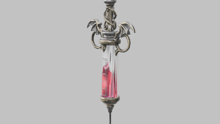 [VRChat Prop] Antique Brass Blood Syringe / アンティーク真鍮の血液注射器