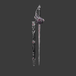 [VRChat Weapon] Vampire's Rose Rapier / 【VRChat向け武器】吸血貴族の黒薔薇レイピア