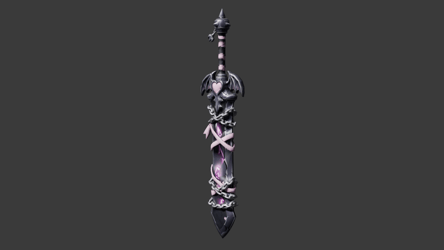 [VRChat Weapon] Demon Ribbon Greatsword / 小悪魔リボンの断頭大剣