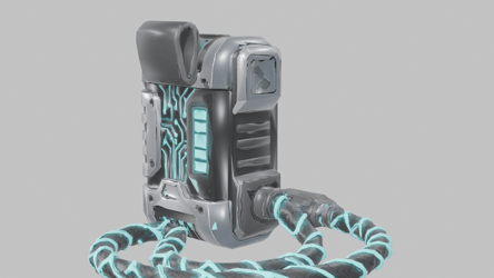 [VRChat Prop] Cyber Battery Pack & Heavy Cable / サイバー・パワーセル＆太径ケーブル