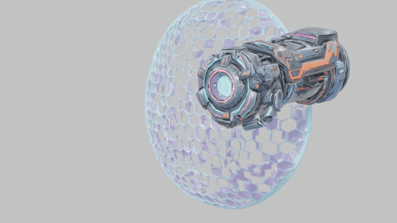 [VRChat Prop] Cyber Holo-Shield Buckler / ホログラム・アームシールド