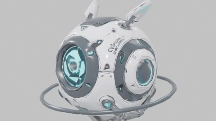 [VRChat Prop] Floating Cyber Eye Drone / 自律浮遊型アイボット・ドローン