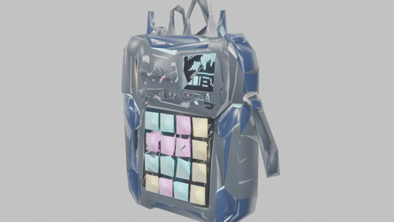 [VRChat Prop] Cyber Handheld Sampler / ポータブル・ネオンビートパッド