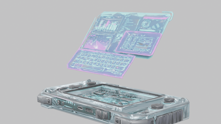 [VRChat Prop] Holographic Cyber Deck / ホログラム・サイバーデッキ