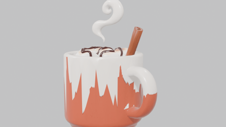 [VRChat Prop] Marshmallow Hot Cocoa Mug / マシュマロ・ホットココアマグ